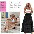thumbnail image 2 of Falda maxi de verano elástica de cintura alta una línea vestido casual falda de pastel de malla de moda falda de verano faldas plisadas largas hinchadas (M), 2 of 5