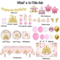 thumbnail image 5 of Heidaman Princess Birthday Party Decorations, Princess Party Decor with Balloon Arch Kit, Banner, Backdrop, Wall Signs, Tablecloth, Plates, Napkins, Forks, Cake Topper, Cupcake Toppers, 5 of 6