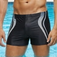 thumbnail image 4 of ZQUUVOU Men's Swim Jammers Quick Dry Breathable Athletic Swim Trunks Square Leg Lightweight High Stretch Beach Shorts Black, 4 of 6