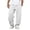 #0014-White, variant on Qiyinn Man Fashion Casual Comfy Solid Color Loose Summer Drawstring Pockets Pants