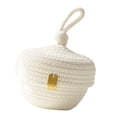 thumbnail image 4 of Caja organizadora de almacenamiento de joyas, cesta tejida con tapa, decoración para dormitorio, caja de almacenamiento multiusos para pulsera,, 4 of 9