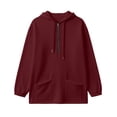 thumbnail image 3 of Horkkom Quarter Zip Pullover Women Casual Fall Winter Sweatshirts Loose Drawstring Hoodie with Pockets XL, 3 of 8