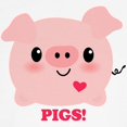 thumbnail image 3 of CafePress - Kawaii I Love Pigs Ringer T - 100% Cotton Ringed T-Shirt, 3 of 4
