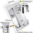 thumbnail image 6 of Strong Adhesive Shower Head Holder CACASO Adjustable Shower Wand Holder,Handheld Shower Head Wall Mount Bracket with 2 Hanger Hooks,Showerhead &Bidet Sprayer Bracket Better Than Suction Cups, 6 of 8