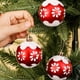 thumbnail image 4 of 30/6 piezas de bolas de Navidad con purpurina, adornos rojos y blancos para colgar en el árbol de Navidad, decoración para fiesta de Año Nuevo en el hogar, regalo de bola de Navidad, 4 of 5