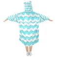 thumbnail image 2 of Teal Waves Wearable Blankets Hoodie Oversize Sherpa Wearable Soft Blanket Warm Cozy 3-14 Age, 2 of 7