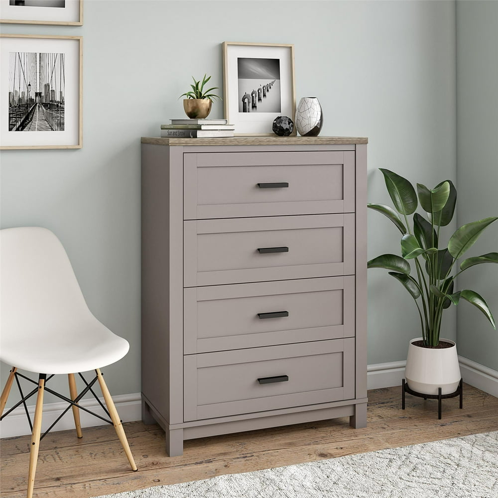 Ameriwood Home Carver 4 Drawer Dresser, Multiple Colors