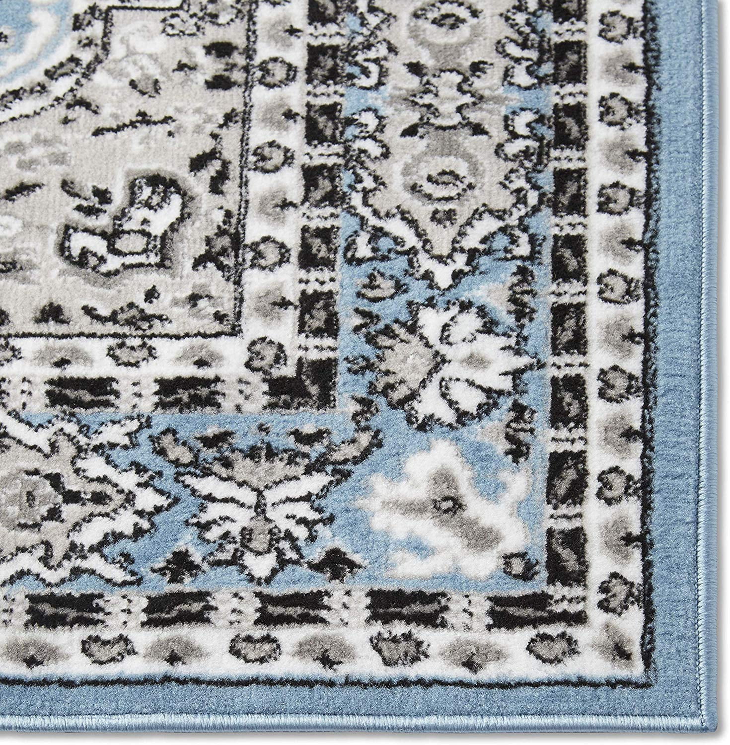 Traditional Area Rug Bordered Medallion Design Persian Oriental Rugs Carpet Runners
