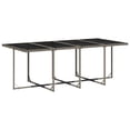 thumbnail image 2 of vidaXL 9 Piece Garden Dining Set with Cushions Grey Poly Rattan, 2 of 5