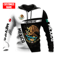thumbnail image 3 of Sudadera con capucha con estampado de la bandera nacional de México para hombre, moda con patrón de águila en 3D, novedad en sudaderas, estilo hip hop, estilo Harajuku, tops de gran tamaño, 3 of 5