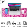 thumbnail image 5 of Long Mouse Pads for Desk,Pink Breast Cancer Desk Mats on Top Of Desks, Desk Mouse Pad Extra Large with 3mm Non-Slip Base and Stitched Edge for Gaming,Office,Work,Home 31.5x11.8in, 5 of 5