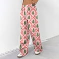 thumbnail image 3 of Fabrcox Womens Wide Leg Pants Bow Graphic Baggy Women’s Lounge Pants Loose Spring Summer Valentine Trouser Pants with Pockets, 3 of 5