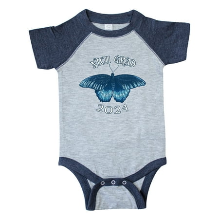 

Inktastic NICU Grad 2024 with Blue Butterfly Gift Baby Boy or Baby Girl Bodysuit