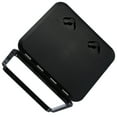 thumbnail image 2 of Boat Access Hatch, 20x18in Boat Hatch Cover ABS With Lock Recessed Handles For Kayak For RV For Boat For Marine Black, 2 of 8