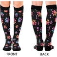 thumbnail image 2 of Coolnut Cute Dog Paw Compression Socks for Men & Women 1 Pack, Knee High Stockings for Running, Sport, Hiking & Travel, 2 of 6