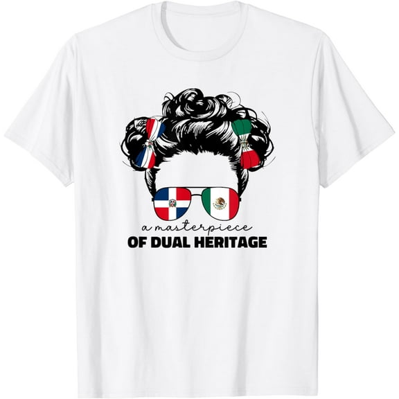 Half Mexican And Dominican Mexico Dominicana Flag Girls Kids T-Shirt mens t shirt，white，women，funny，misfits，men，journey，t-shirt