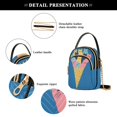 thumbnail image 4 of FORMRS Crossbody Bag for Women Quilted Travel Shoulder Cell Phone Purse with Chain Strap Handbag, Colorful Ice Cream Cat, 4 of 7