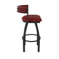 thumbnail image 4 of 861 Artemis 30" Swivel Bar Stool with Black Wrinkle Finish and Graph Ruby Seat and Back, 4 of 5