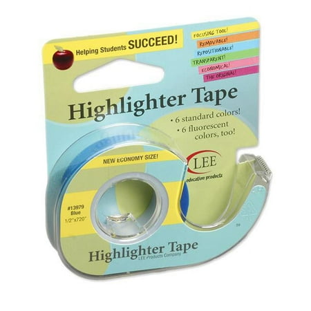UPC: 0194629051854 | Lee Products Removable Highlighter Tape Blue Pack of 6