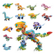 thumbnail image 1 of Bloques De Construcción Dinosaurio Juguete Para Niños 12 En 1 400 Piezas Juego De Construcción Xtellar multicolor, 1 of 4