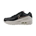 thumbnail image 4 of Nike Air Max 90 Leather Se GS Boys Shoes Size 3.5, Color: Off Noir/Metallic Pewter/Black, 4 of 6