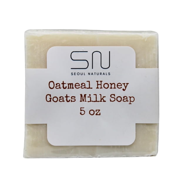 Jabón de leche de cabra, miel y avena de Seoul Naturals k beauty 5 oz