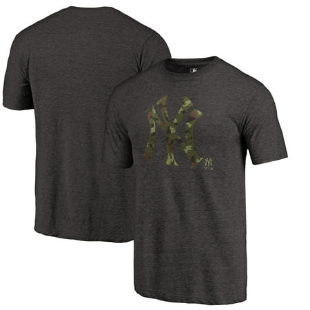New York Yankees Fanatics Branded 2019 Armed Forces Camo Prestige Tri-Blend T-Shirt - Heather