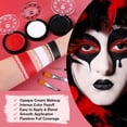 thumbnail image 2 of Kit de pintura facial y corporal UCANBE Goth White Foundation Black Red, 2 of 7