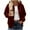 *1-Wine, variant on CENGNIAN Women's Quilted Zip-Up Bomber Jackets,Ladies Lightweight Jacquard Coat,Fall Winter Collared Cropped Blazers For Women,Beige,Size S