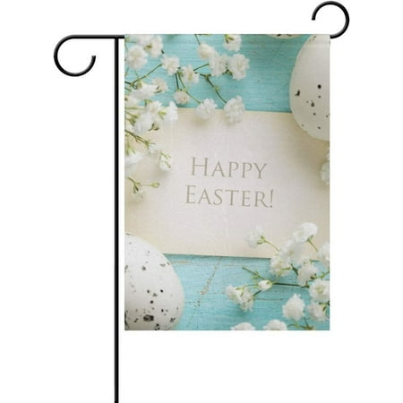 SKYSONIC Easter Greeting Card Double-Sided Printed Garden House Sports Flag-12x18(in)-Polyester Decorative Flags for Courtyard Garden Flowerpot