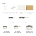 thumbnail image 2 of Beautiful 21-Piece Ceramic Nonstick Cookware Set with Pots and Pans, Bakeware, and Kitchen Tools, White Icing by Drew Barrymore, 2 of 18
