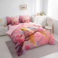 thumbnail image 3 of Homewish Rustic Cherry Flower 7pcs Bedding Comforter Set,Country Bird Queen Bedding Sets,Pink Yellow Queen Sheet Sets For Girl,Microfiber Bedroom Decor Reversible, 3 of 8
