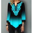 thumbnail image 1 of Blusa de mujer talla grande degradado para mujer ropa mujer S-5XLpangjing, 1 of 4