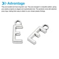 thumbnail image 5 of Letter Charm Pendants, 50 Pcs Character Alphabet Pendant Bulk DIY for Jewelry Making Bracelets, Silvery, E, 5 of 6