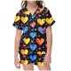 thumbnail image 1 of Odeerbi 2-12 Años Niños Niñas Pijama de Verano de Satén Con Solapa de Muesca Camisas de Manga Corta Conjunto de Shorts Suave Estampado San Valentín Amor Ropa de Dormir, 1 of 6