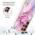 thumbnail image 2 of Designed for Samsung Galaxy S24 Ultra Marble Case, Ultra Thin Girls Women Plating Marble Designed Flexible Soft TPU IMD Marble Protective Case Cover for Samsung Galaxy S24 Ultra - Pink, 2 of 8