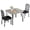 Gray-1, variant on Jojoka Dining Set for 2, Wood Top Table with 2 PU Leather Upholstered Chairs for Small Space, Kitchen, Apartment, Dining Room, Rustic Grey