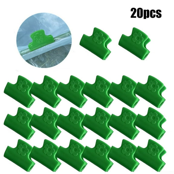 20PCS Pipe Clamps Plant Stakes Greenhouse Garden Netting Hoop Clips Tool