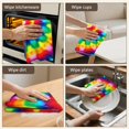 thumbnail image 5 of 4 Pcs Funny Kitchen Towels,Rainbow Tie Dye Circular Pattern Microfiber Dish Towels,Kitchen Tea Towels,Kitchen Towel Set (18" X 26"), 5 of 7