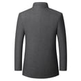 thumbnail image 3 of Men Coats Casual Fashion Jacket Woolen Coat Stand Collar Woolen Coat Windbreaker Autumn Winter Clothes, 3 of 8