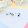 thumbnail image 2 of 925 Sterling Silver Sparkle Star Studs Earrings CZ Diamonds Starburst Stud Minimalist Handmade Studs with Push Back Gift for her, 2 of 8