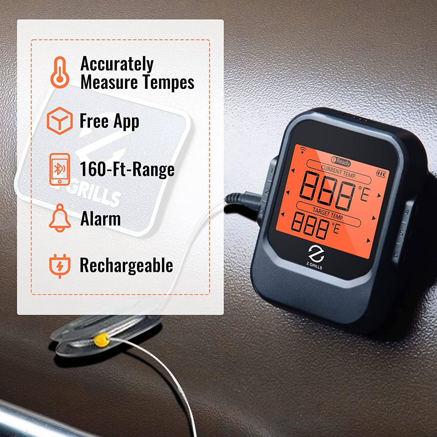 Z GRILLS Wood Pellet Grill Smoker with Wireless Meat Probe Thermometer - On  Sale - Bed Bath & Beyond - 36406647