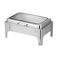 thumbnail image 4 of yuksok Réchaud de Buffet, Réchauds Alimentaires avec Couvercle Poêle à Aliments Réchaud de Buffet Chafer Rectangulaire, 4 of 9