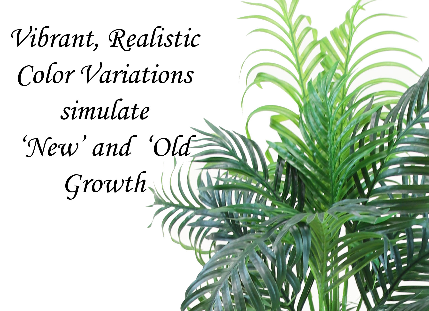 The Mod Greenhouse 60" Artificial Real Touch Areca Green Palm Tree in a Matte Black Grower's Pot