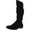 Black, variant on STYLE & COMPANY Womens Gray Wide Calf Padded Kelimae Round Toe Block Heel Zip-Up Riding Boot 7 M
