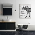 thumbnail image 2 of Hello Sweet Cheeks Funny Bathroom Humor Rustic Moose 36 in x 48 in Painting Canvas Art Print, by Stupell Home Décor, 2 of 6
