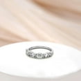 thumbnail image 4 of Elegant Floral Baguette Ring in Sterling Silver – 0.636ct White Gold Plated, Size 9 – Perfect Gift for Women, 4 of 9