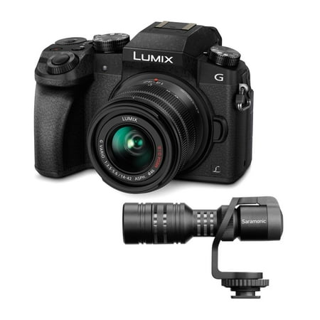 Panasonic LUMIX G7 Mirrorless Camera with 14-42mm f/3.5-5.6 Lens (Black) Bundle