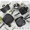 thumbnail image 7 of Gibson Soho Lounge 10-Piece Aluminum SquareDiamond-Infused Ceramic Nonstick Induction Cookware Set, Black, 7 of 7