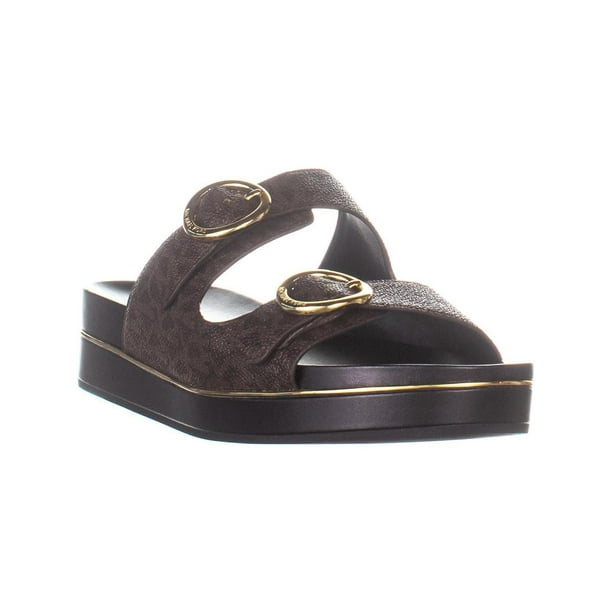 two buckle slide sandals